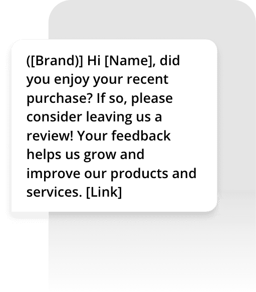 Sample text message review growth