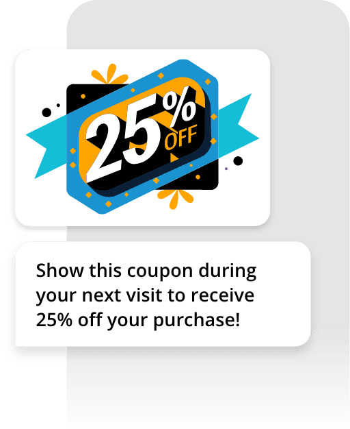 Text message coupon code