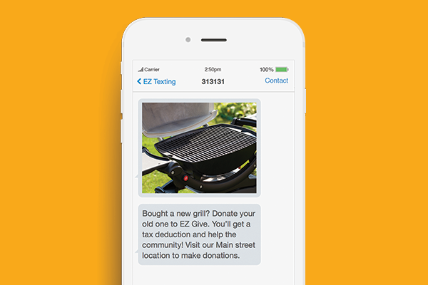 nonprofit texting example