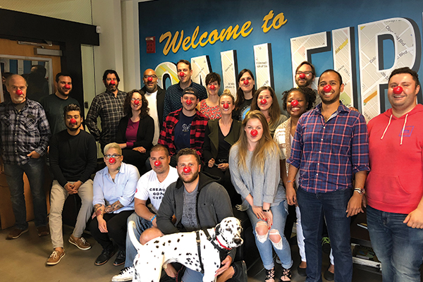 EZ Texting Celebrates Red Nose Day Santa Monica Office