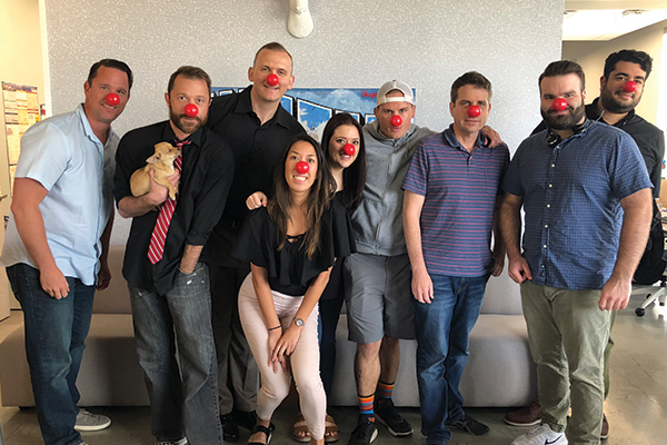 EZ Texting Celebrates Red Nose Day Austin Office