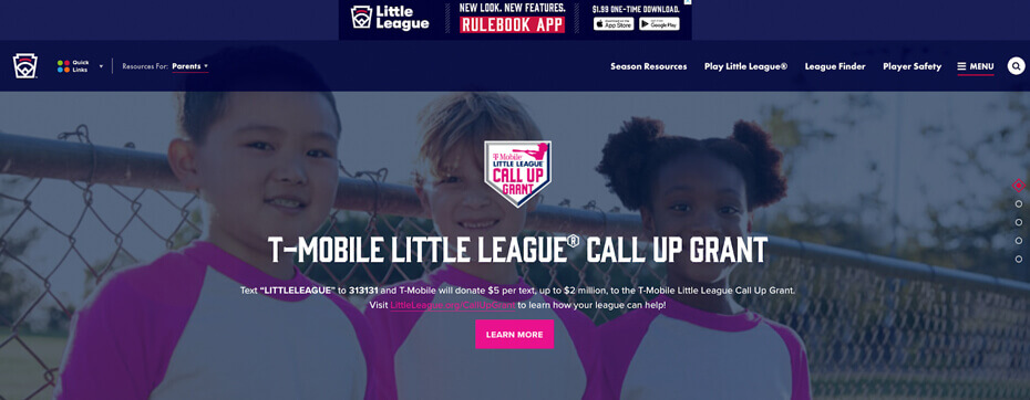 T-Mobile Little League Call Up Grant