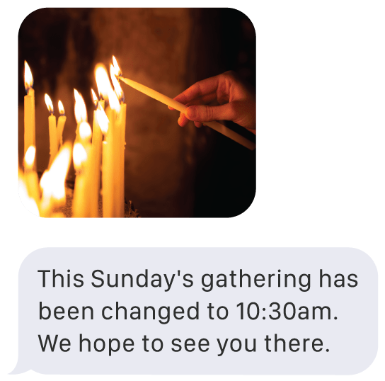 Sunday Gathering Text Message