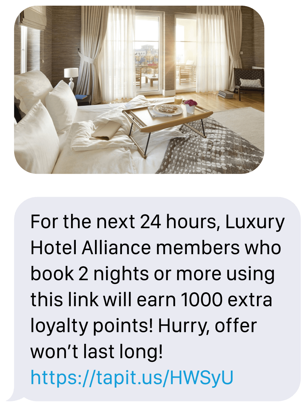 Hospitality Text Message