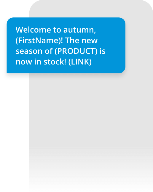 Welcome to Fall SMS Text Example 2