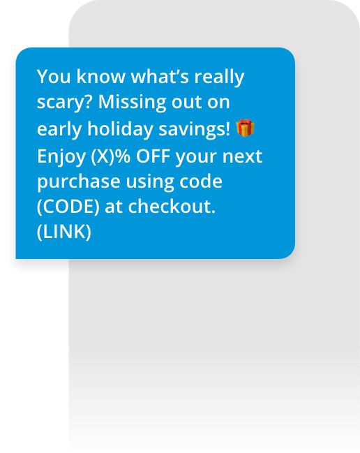 Christmas In October SMS Text Example